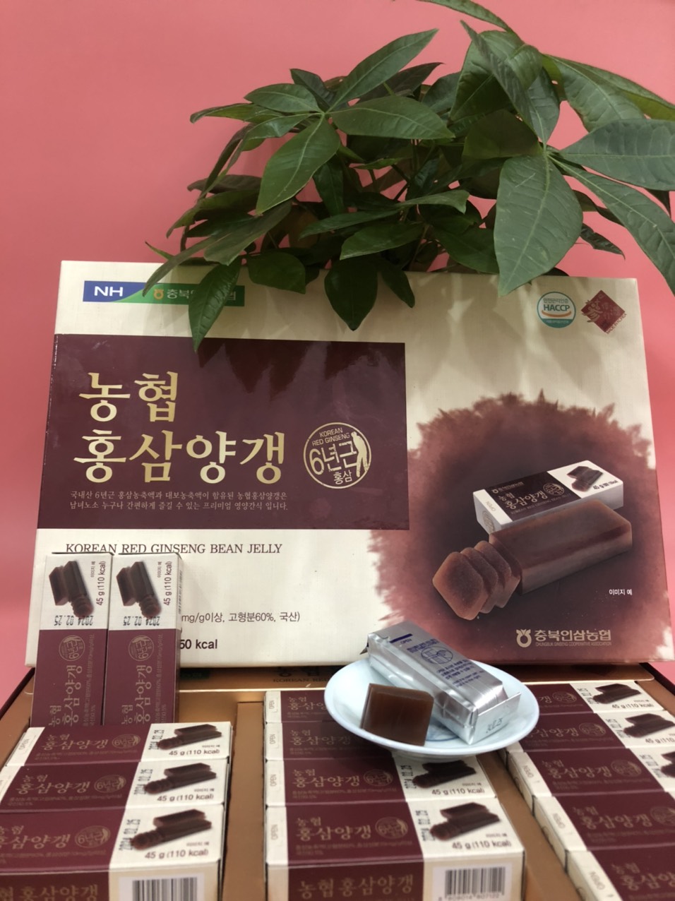 Bánh Sâm Đậu Đỏ Hồng Sâm Hàn Quốc – Korean Red Ginseng Bean Jelly - Image 2